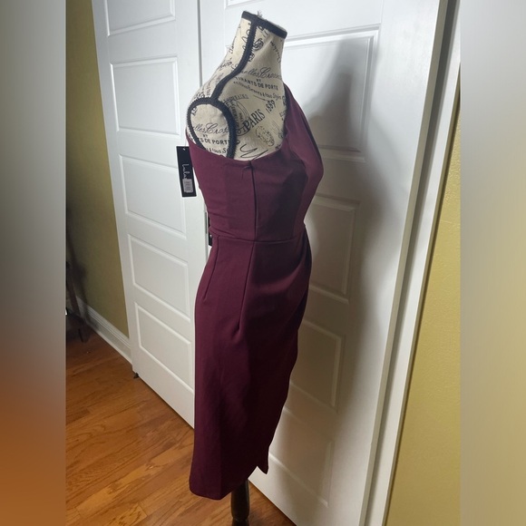 Lulu’s So Flirty Burgundy One-Shoulder Cutout Asymmetrical Dress - Picture 7 of 11